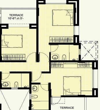 3 BHK 1180 Sq. Ft. Apartment