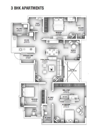 3 BHK Apartment at Ganga Legend, Bavdhan – for Rent