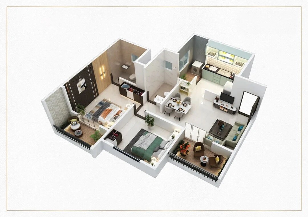 2 BHK 783 Sq. Ft. Apartment