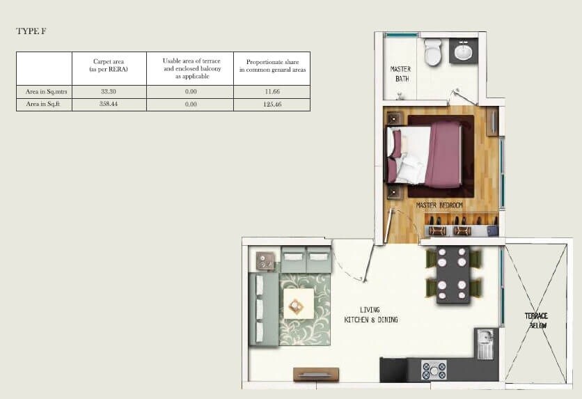 Other, gera-adara 1 Bedroom 358 Sq.Ft. Apartment In Hinjewadi Pune 7410021