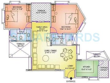  2 BHK Apartment at Gera Emerald City, Kharadi – for Rent