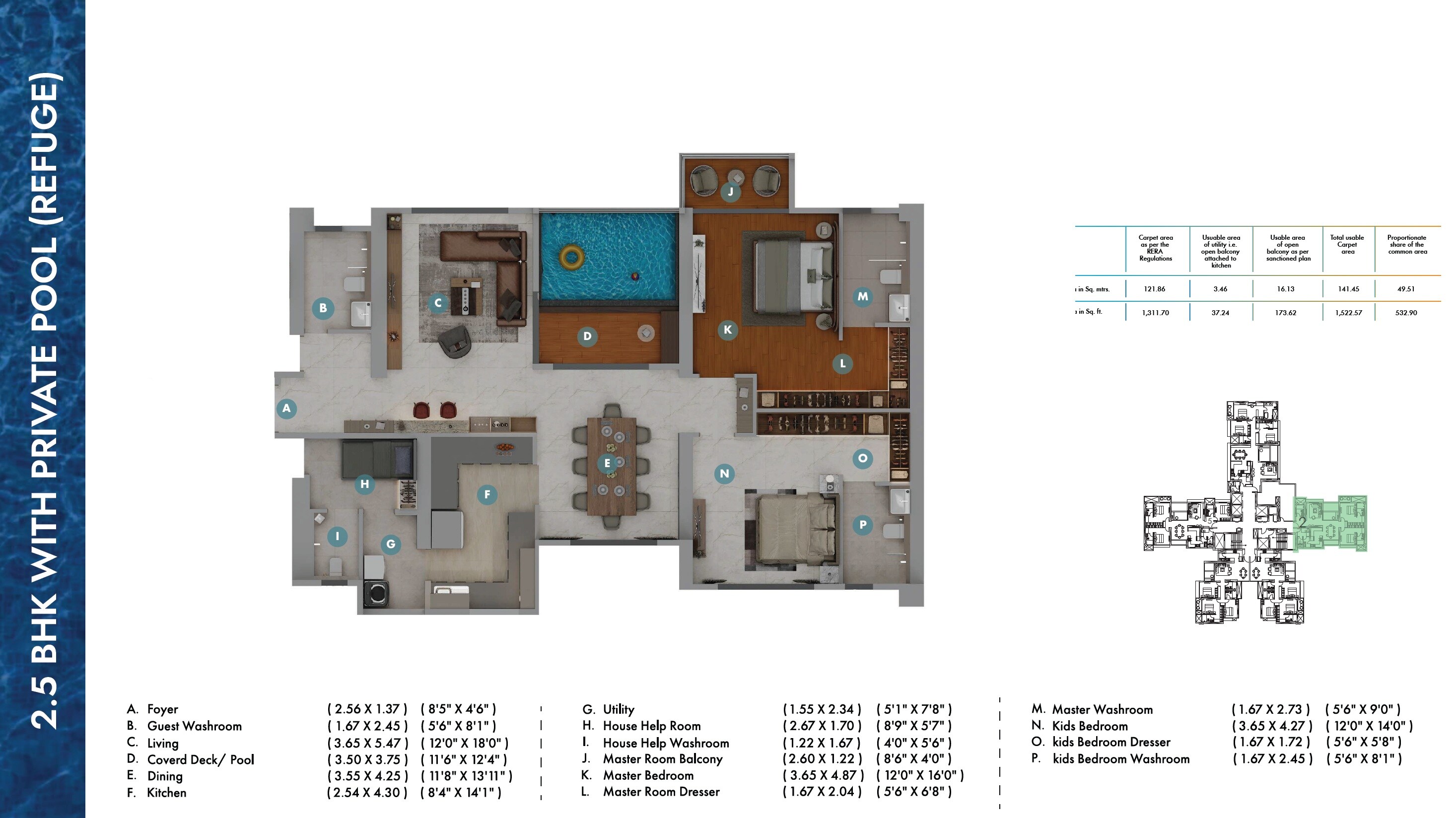 2 BHK 1311 Sq. Ft. Apartment