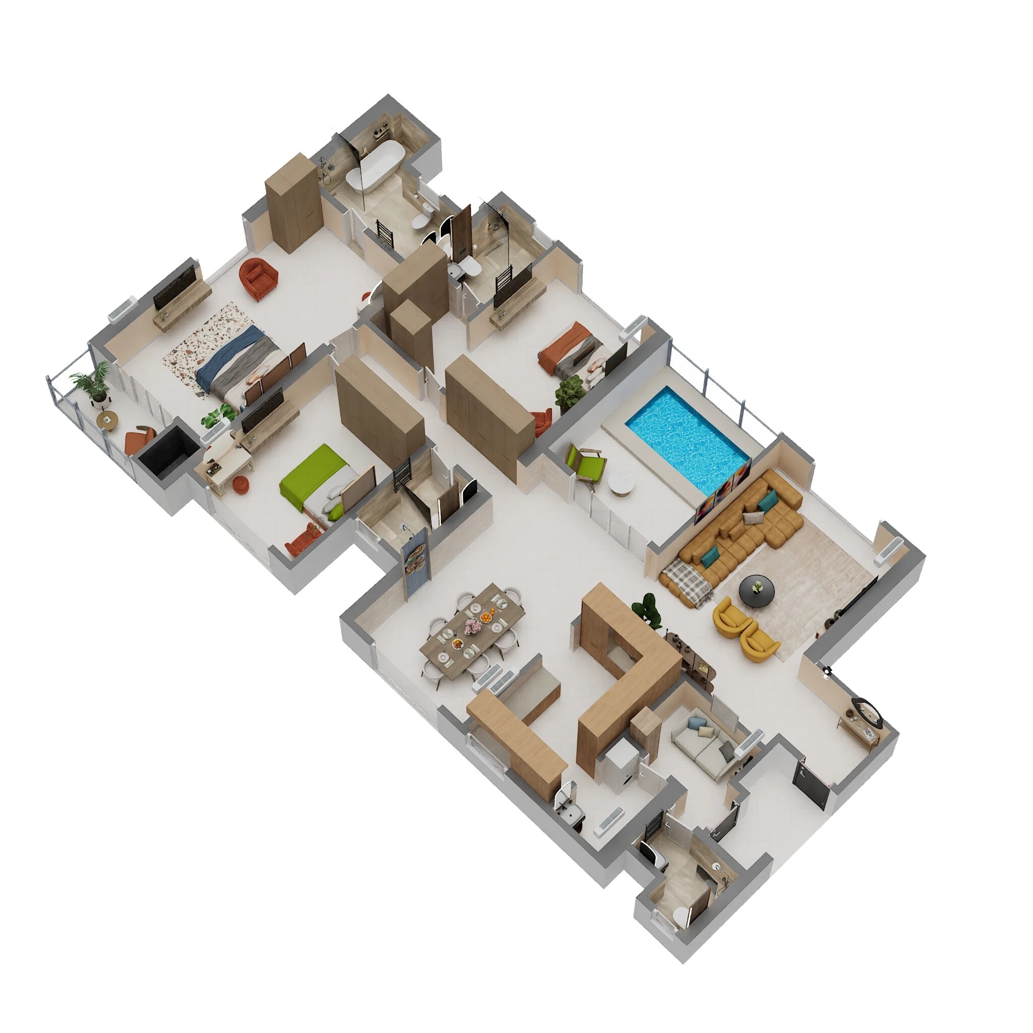 3 BHK 1677 Sq. Ft. Apartment