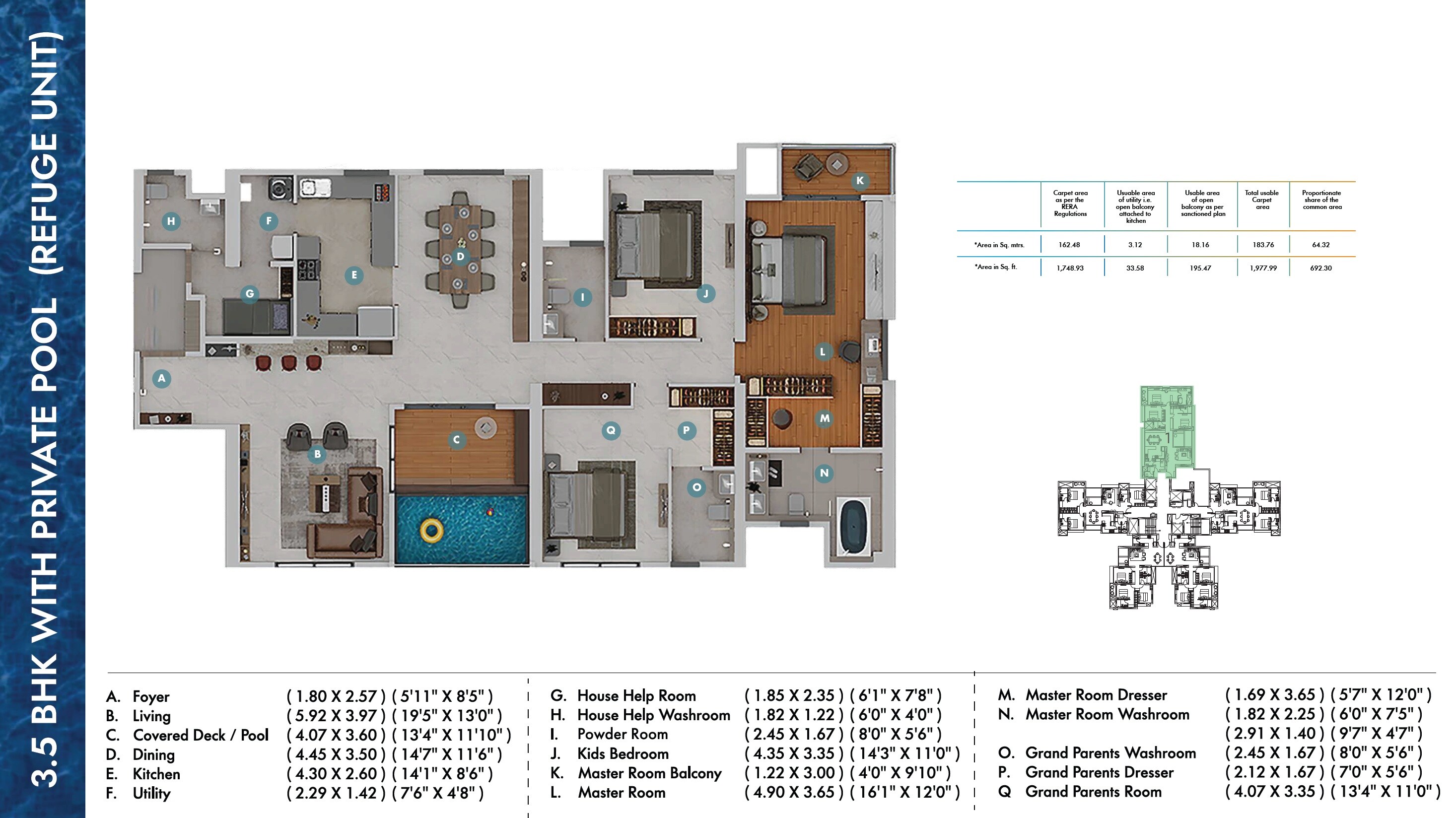 3 BHK 1749 Sq. Ft. Apartment