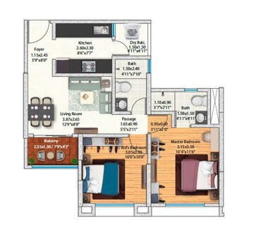  2 BHK Apartment at Gera Island of Joy, Kharadi – for Sale