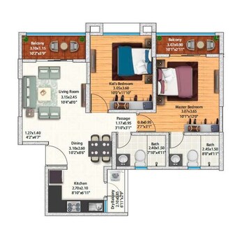  2 BHK Apartment at Gera Island of Joy, Kharadi – for Sale