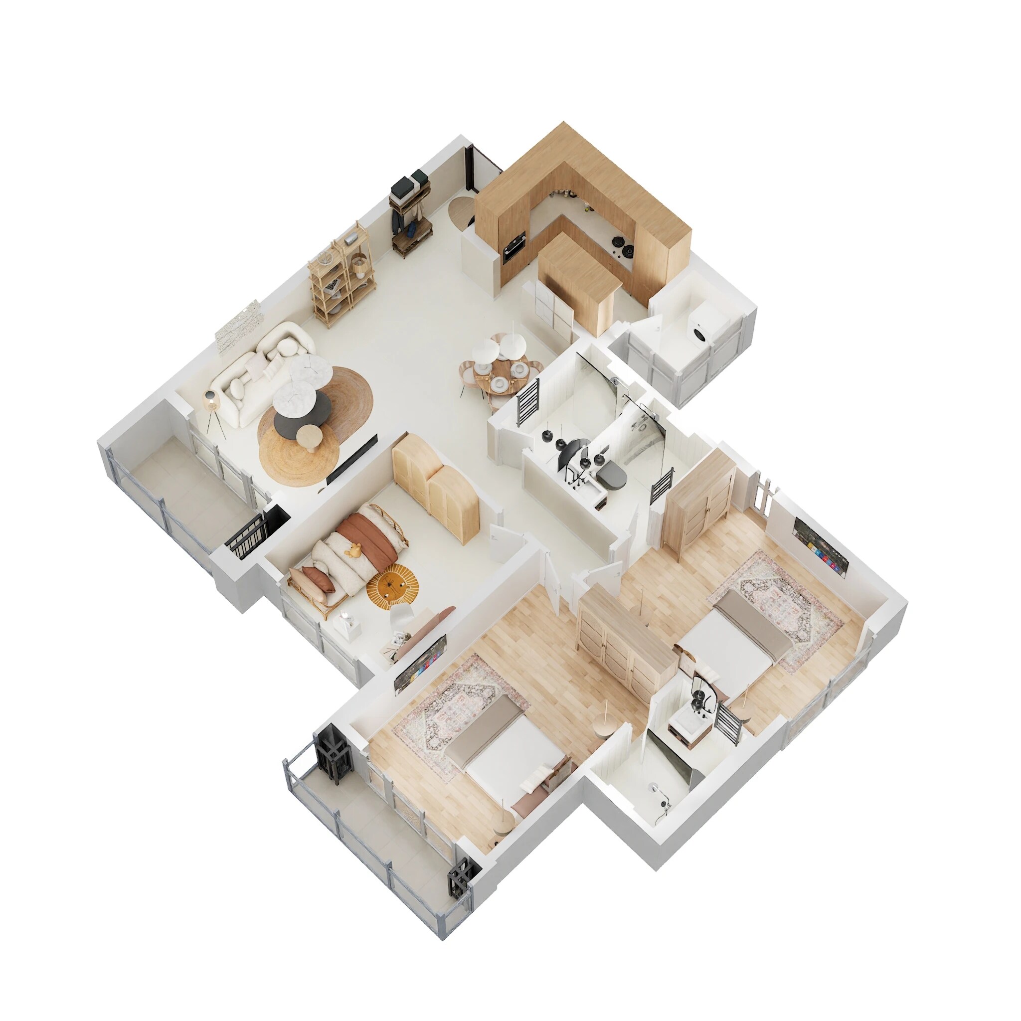 3 BHK 1015 Sq. Ft. Apartment