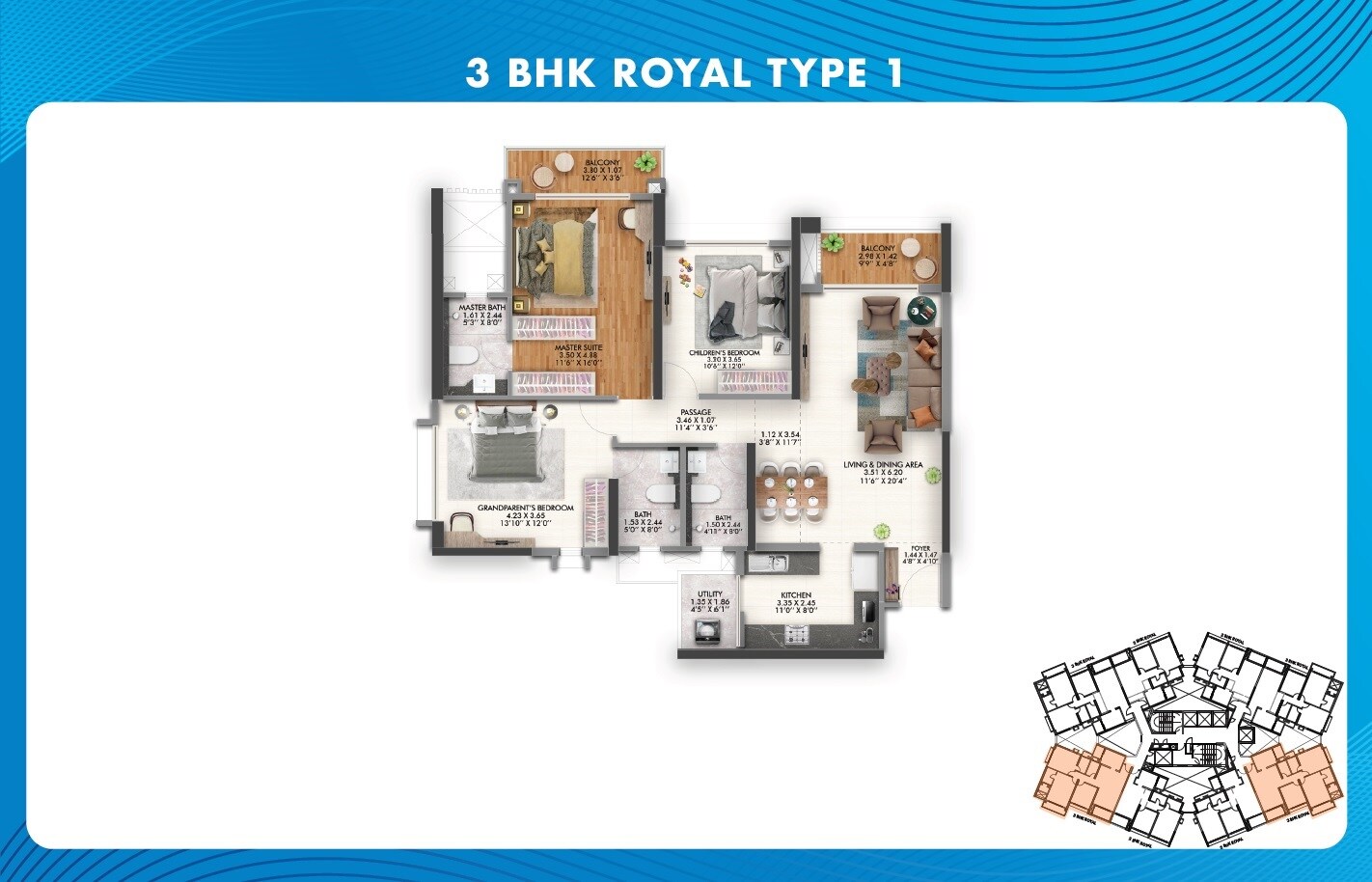 Other, gera-joy-on-the-tree-tops 3 Bedroom 1210 Sq.Ft. Apartment In Hinjewadi Phase 3 Pune 8051926