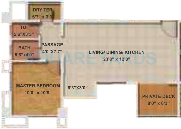 1 BHK 766 Sq. Ft. Apartment