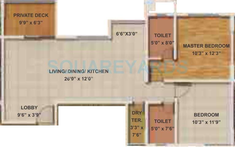  2 BHK Apartment at Gera Park View, Kharadi – for Rent