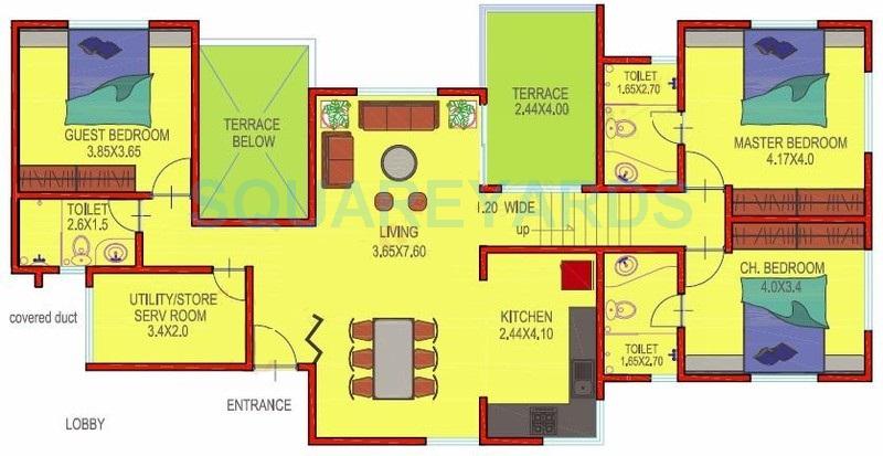 3 BHK 1637 Sq. Ft. Apartment