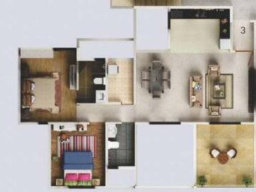  2 BHK Apartment at Gera Song Of Joy, Kharadi – for Sale