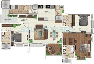  3 BHK Apartment at Gera Trinity Towers, Kharadi – for Sale