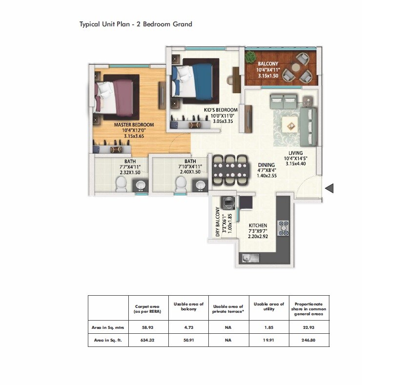 Other, gera-world-of-joy 2 Bedroom 634 Sq.Ft. Apartment In Kharadi Pune 9674987