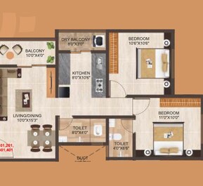 2 BHK 616 Sq. Ft. Apartment in Ghule Golden Core