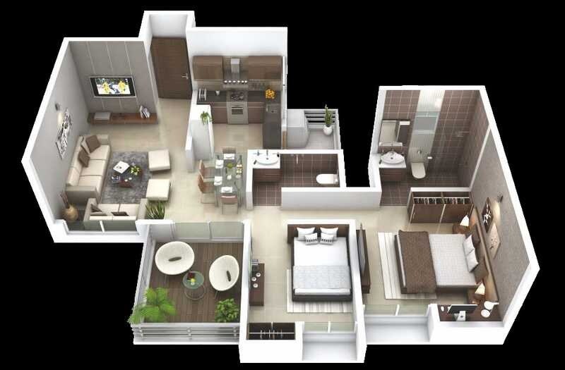 2 BHK 647 Sq. Ft. Apartment