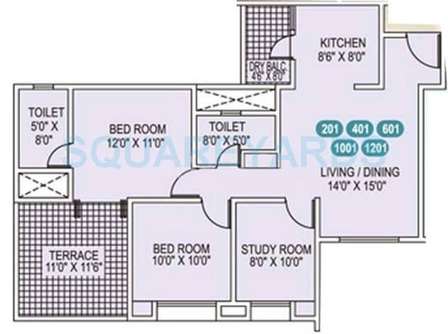 2 BHK 1155 Sq. Ft. Apartment
