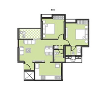  2 BHK Apartment at Gini Vivante, Kiwale – for Sale