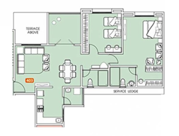 Other, gkg-the-kings-way 2 Bedroom 987 Sq.Ft. Apartment In Ghorpadi Pune 8882702