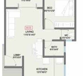 1 BHK 480 Sq. Ft. Apartment in Global Platinum City Light