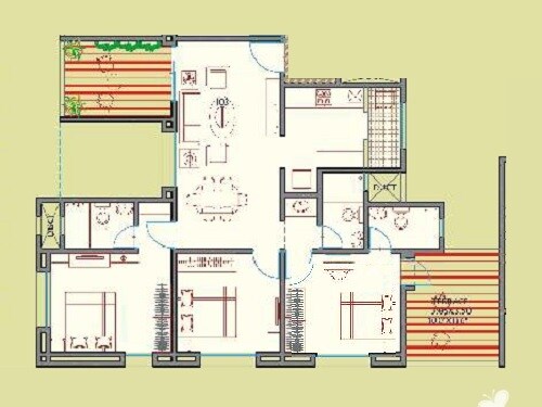 3 BHK 1108 Sq. Ft. Apartment