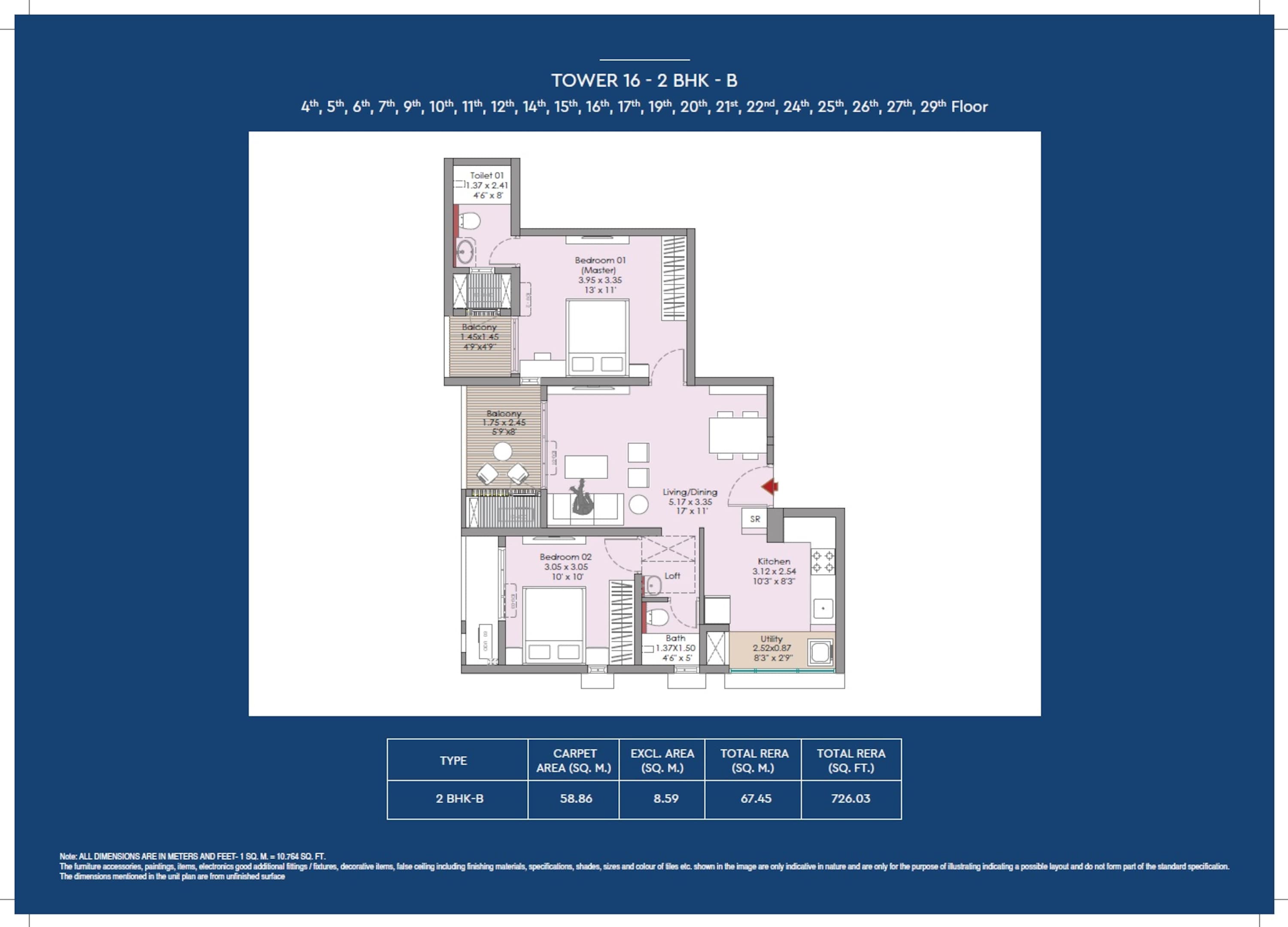 2 BHK 726 Sq. Ft. Apartment in Godrej Aqua Vista