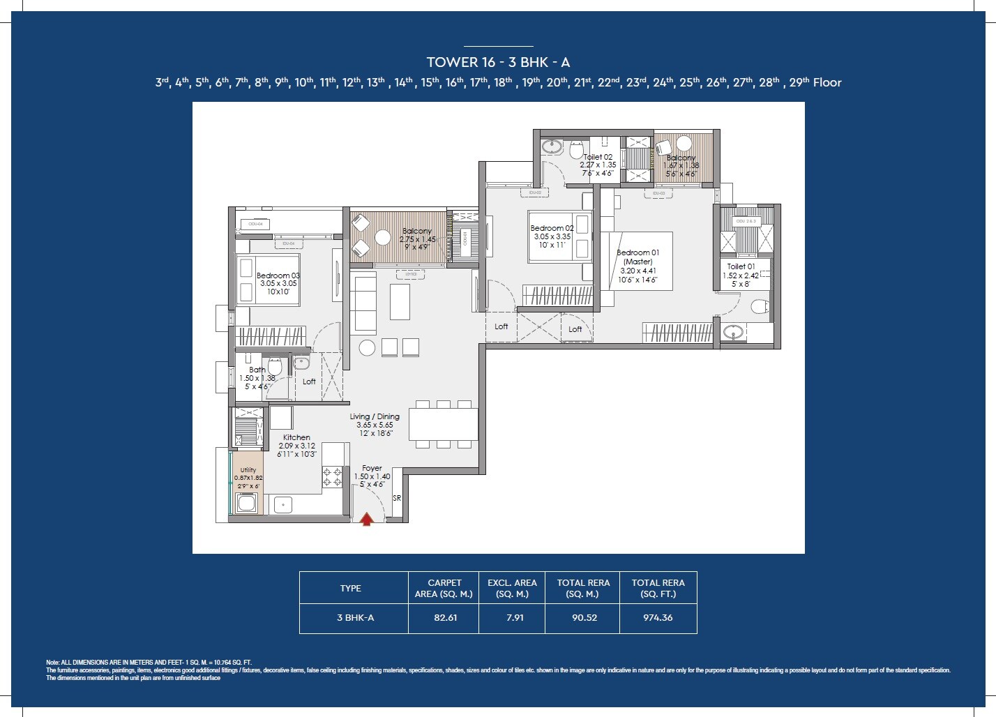 Other, godrej-aqua-vista 3 Bedroom 985 Sq.Ft. Apartment In Keshav Nagar Pune 9460438