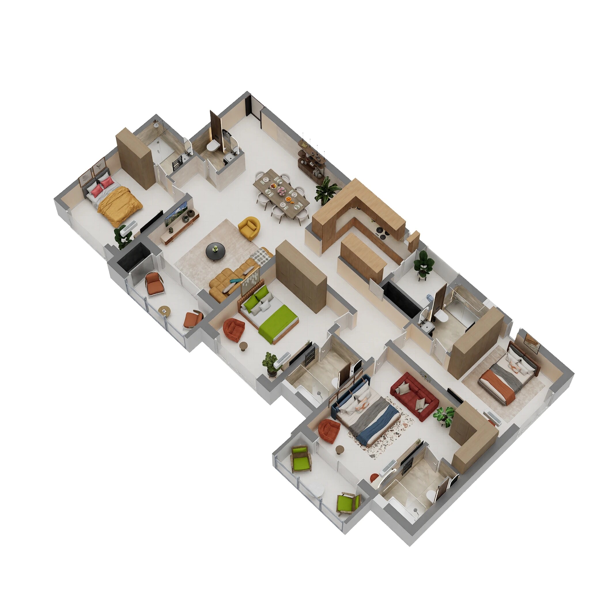 4 BHK 1934 Sq. Ft. Apartment