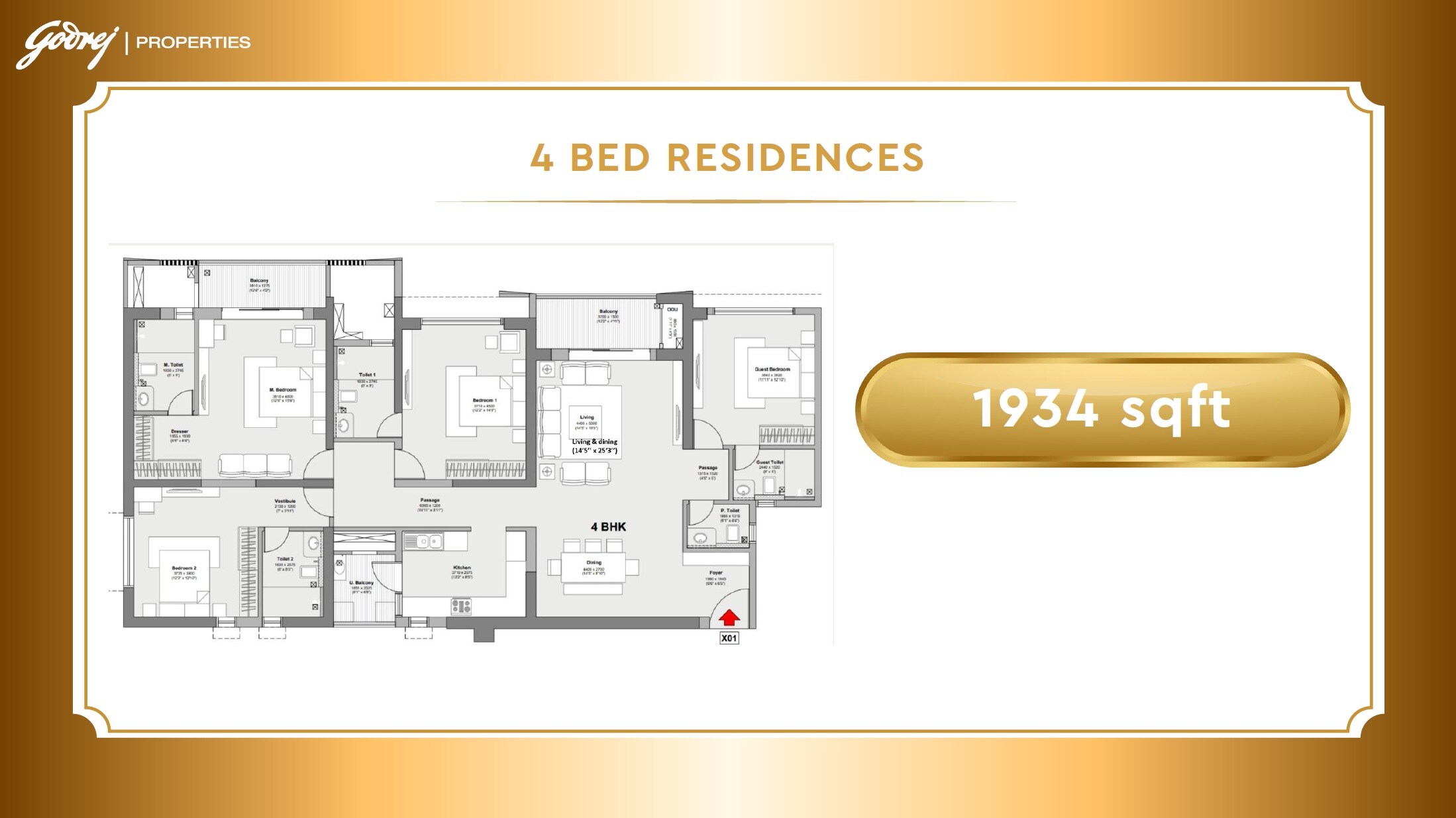 Other, godrej-elaris 4 Bedroom 2000 Sq.Ft. Apartment In Magarpatta City Pune 9468239