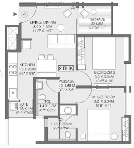 Other, godrej-greens 2 Bedroom 613 Sq.Ft. Apartment In Undri Pune 8130502