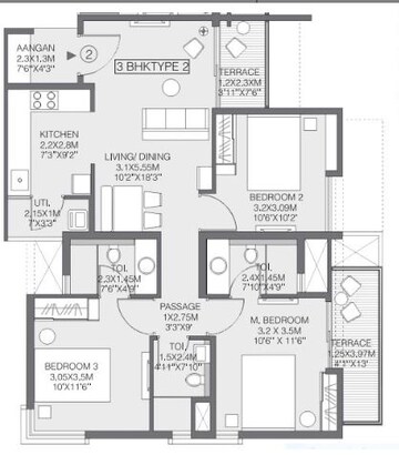  3 BHK Apartment at Godrej Greens, Undri – for Rent
