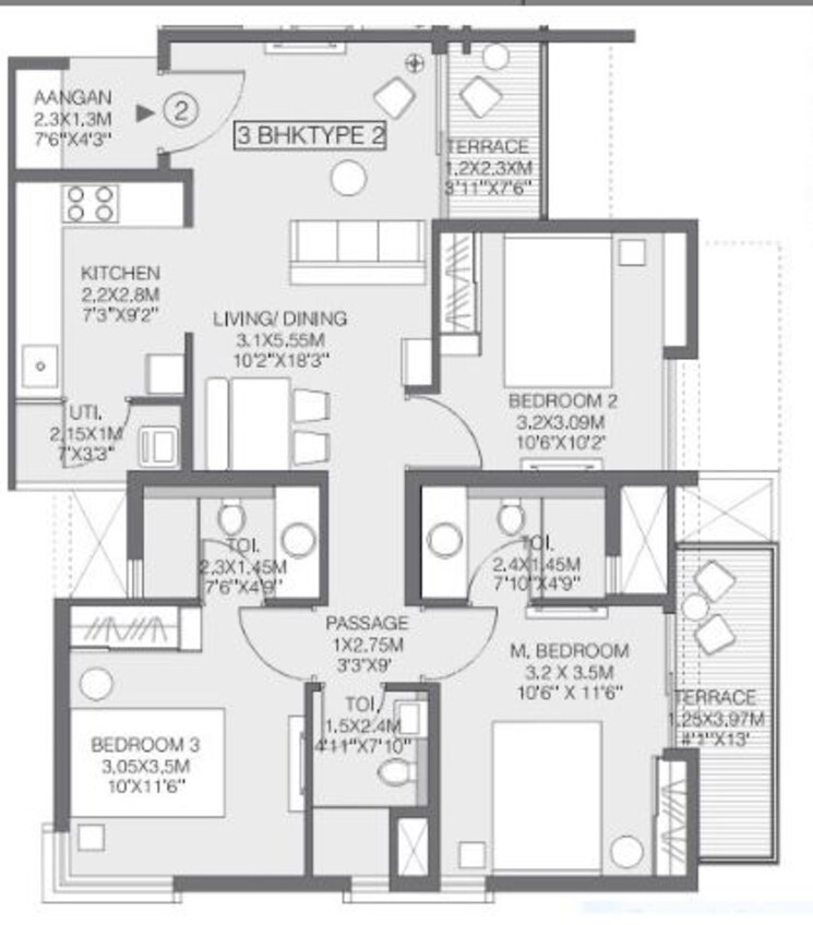 Other, godrej-greens 3 Bedroom 876 Sq.Ft. Apartment In Undri Pune 8913184
