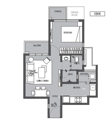  1 BHK Apartment at Godrej Hillside 2, Mahalunge – for Rent