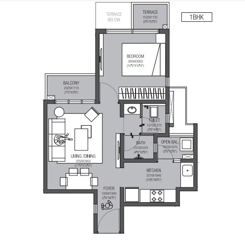  1 BHK Apartment at Godrej Hillside, Mahalunge – for Rent