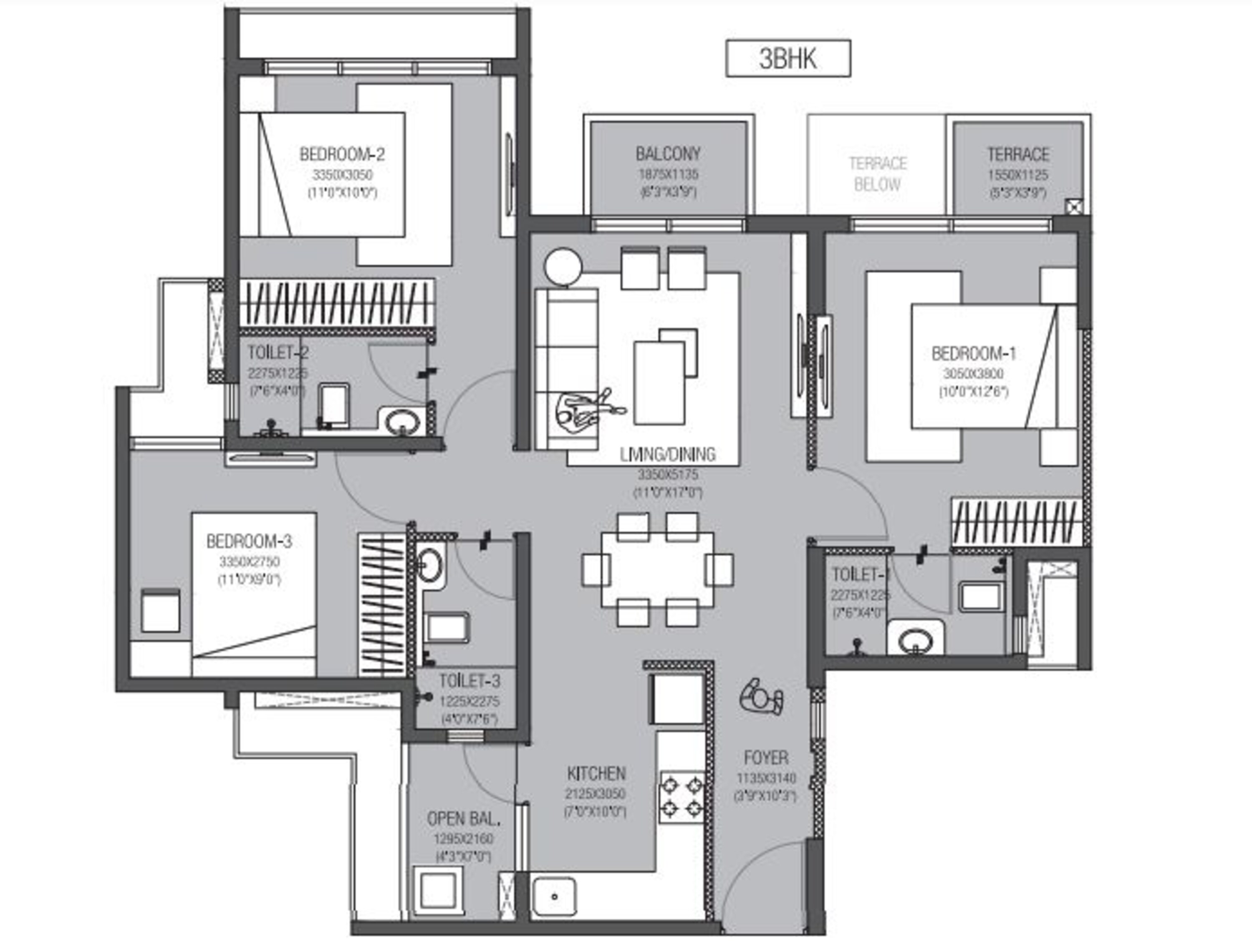 godrej hillside apartment 3 bhk 731sqft 20215514105553