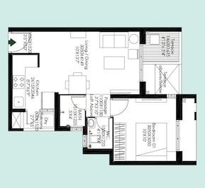 1 BHK 442 Sq. Ft. Apartment in Godrej Meadows