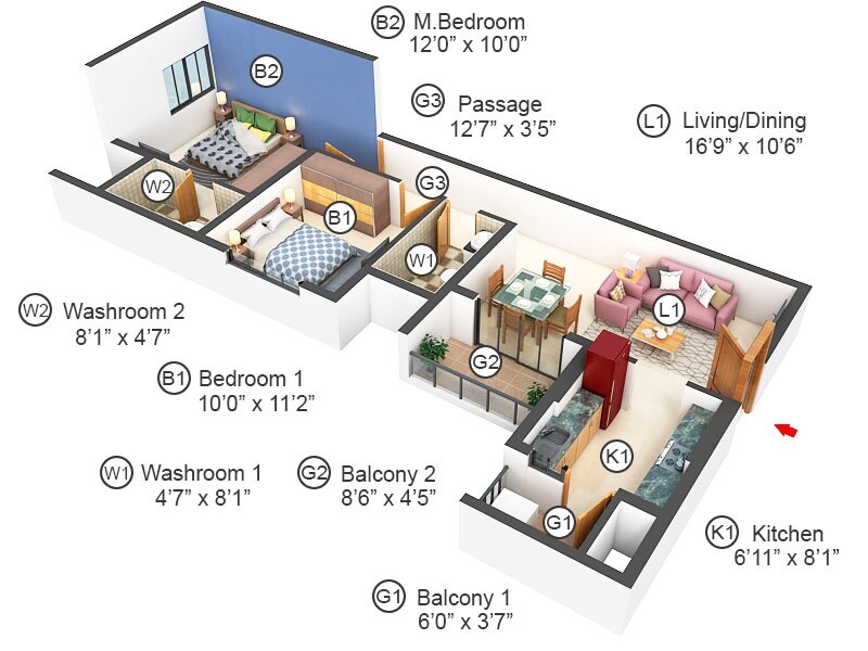 Other, godrej-nurture-pune 2 Bedroom 750 Sq.Ft. Apartment In Mamurdi Pune 9177293