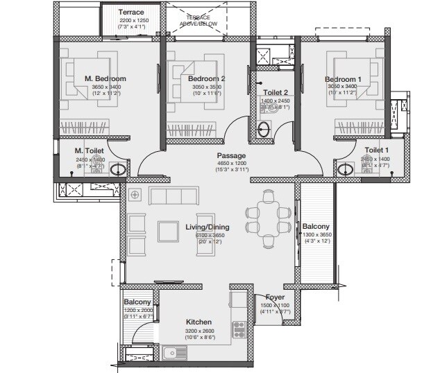  3 BHK Apartment at Godrej Nurture Pune, Mamurdi – for Rent
