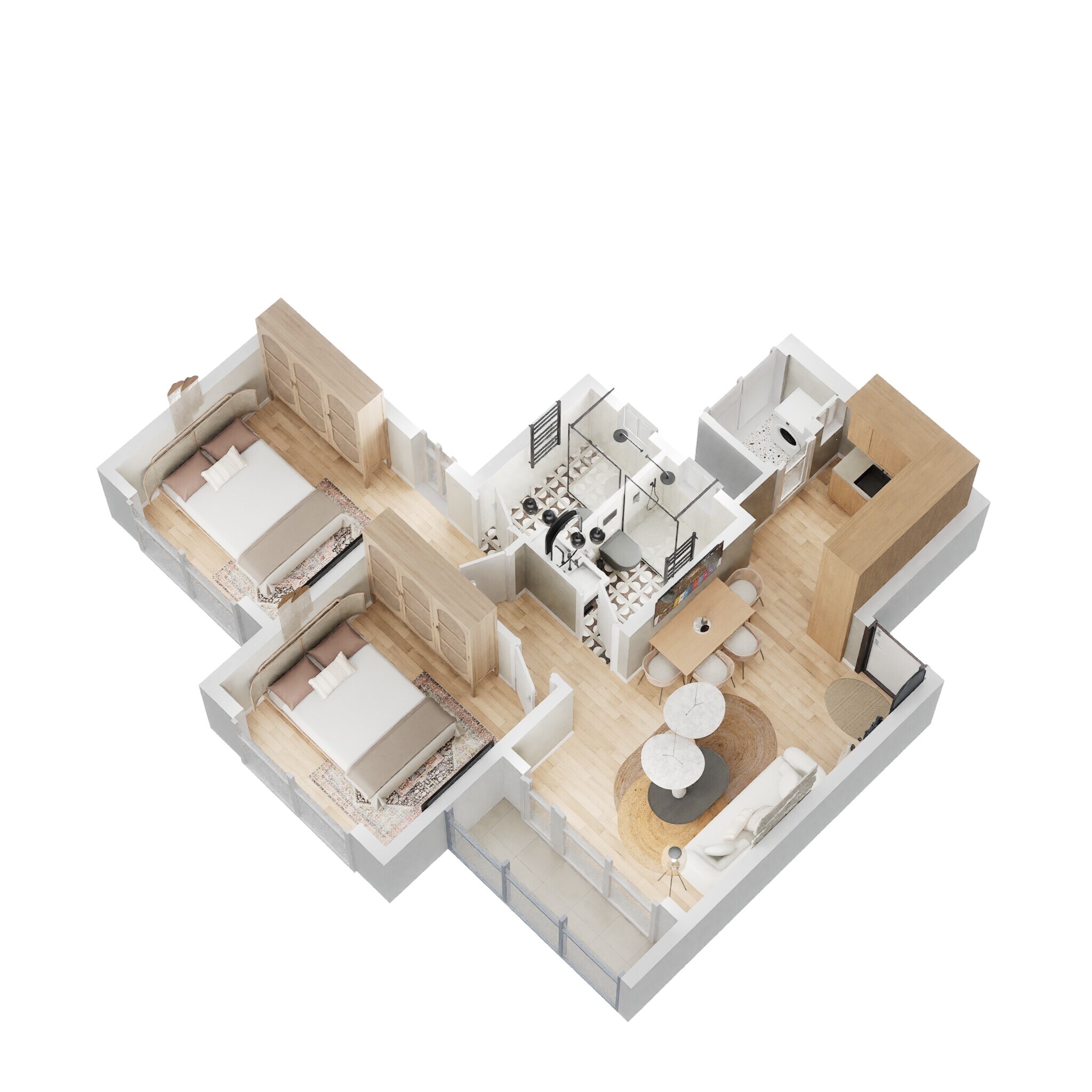 2 BHK 488 Sq. Ft. Apartment