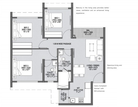 Other, godrej-park-greens 3 Bedroom 678 Sq.Ft. Apartment In Mamurdi Pune 6341944