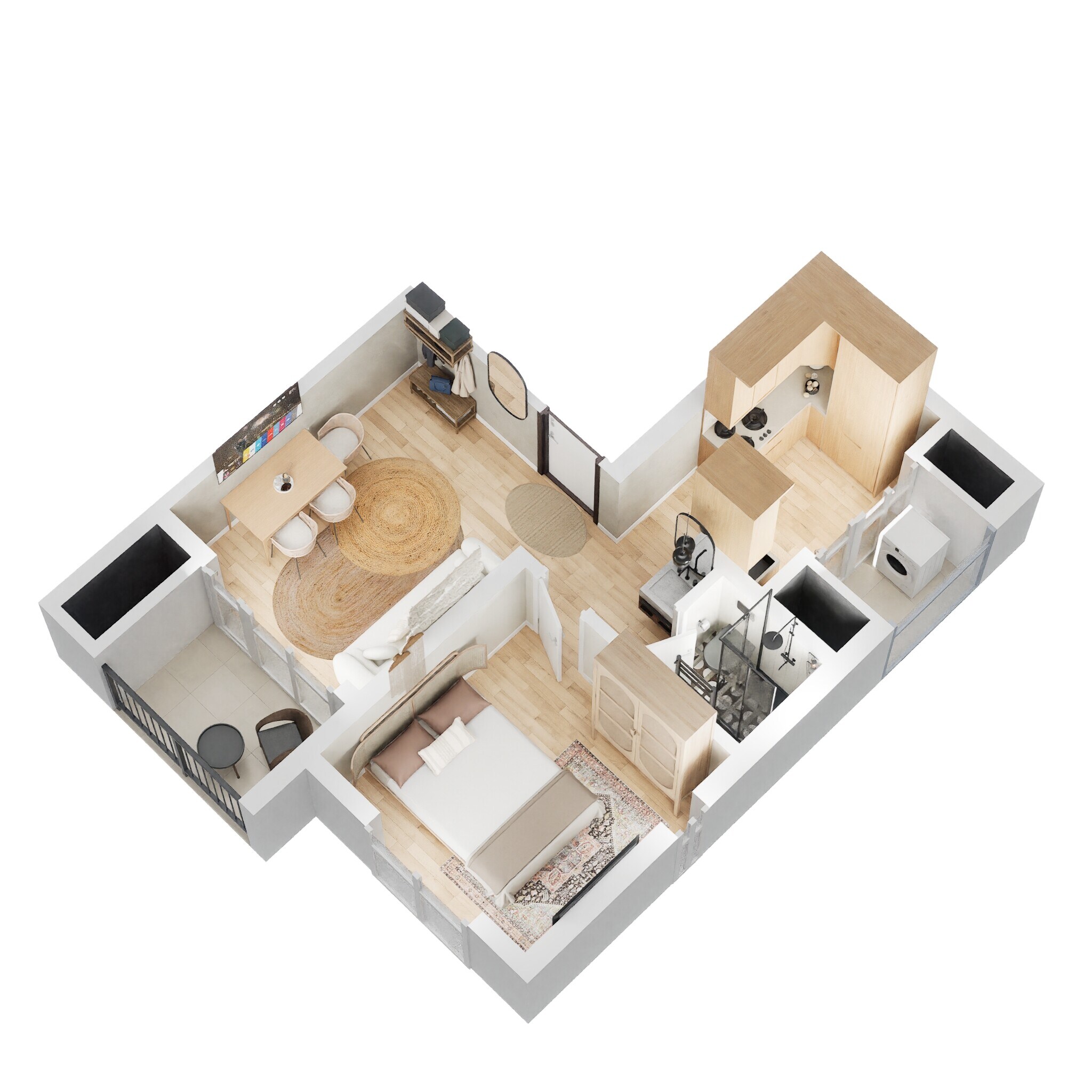 Floor plan of 1 BHK 433 Sq. Ft. Apartment in Godrej Park Ridge, Pune
