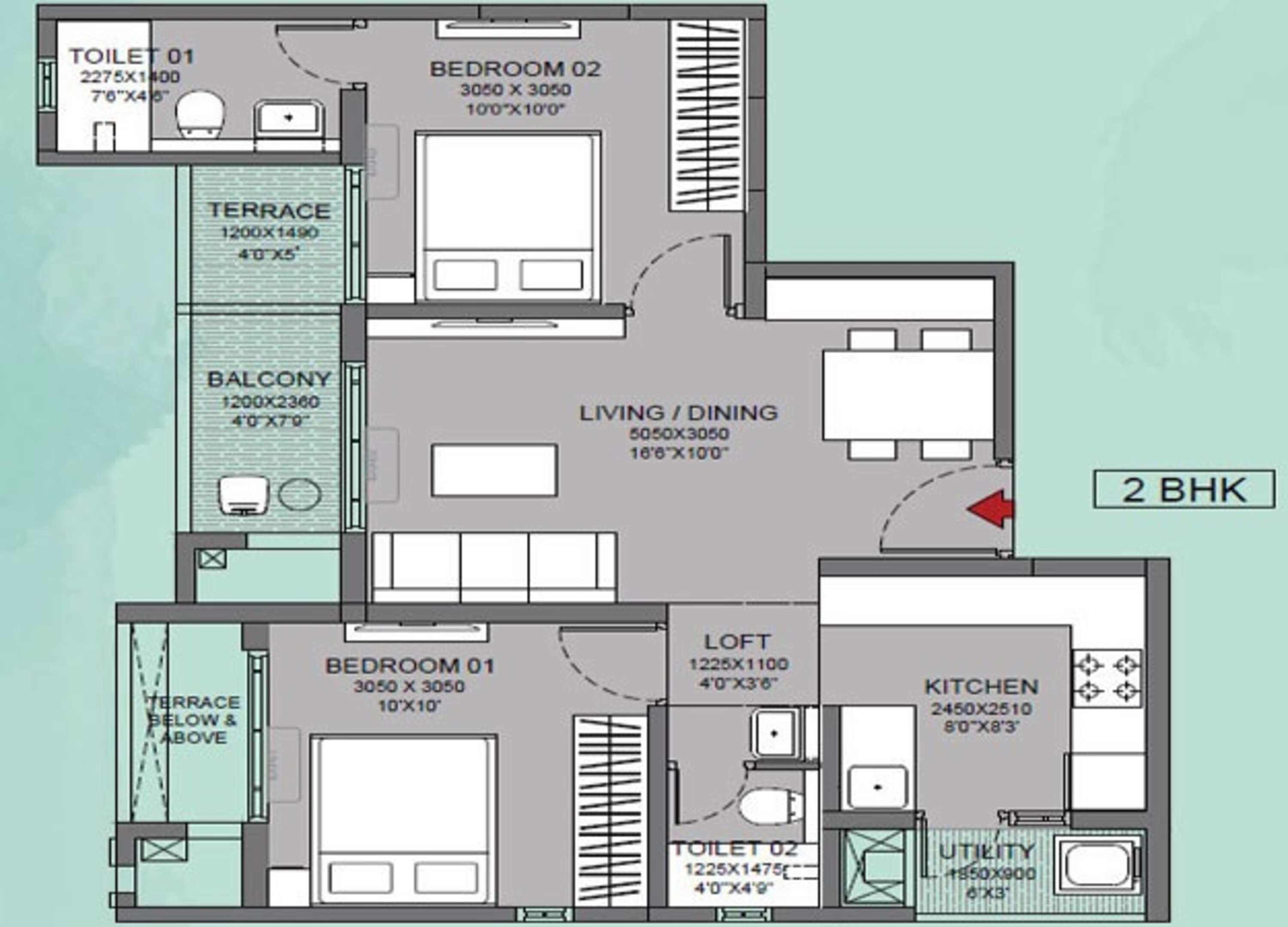 godrej park ridge apartment 2 bhk 526sqft 20214515154551