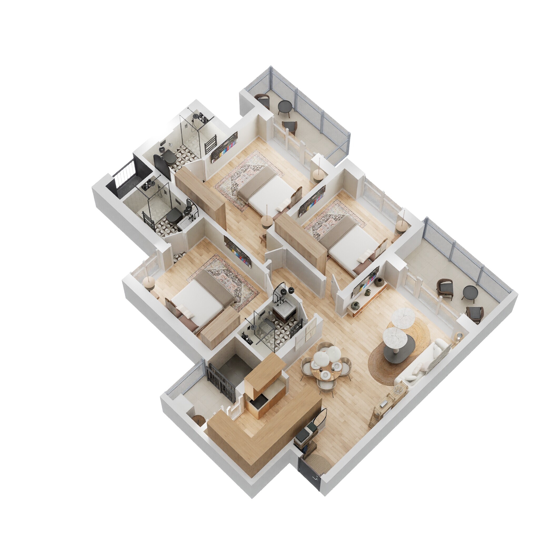 3 BHK 1198 Sq. Ft. Apartment