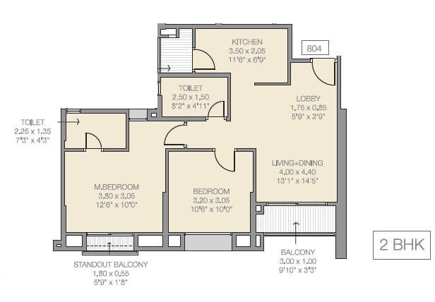 godrej prana apartment 2bhk 823sqft 1