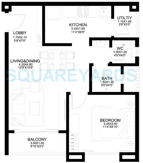 Rental 1 Bedroom 750 Sq.Ft. Apartment in Godrej Prana, Undri Pune 5448526