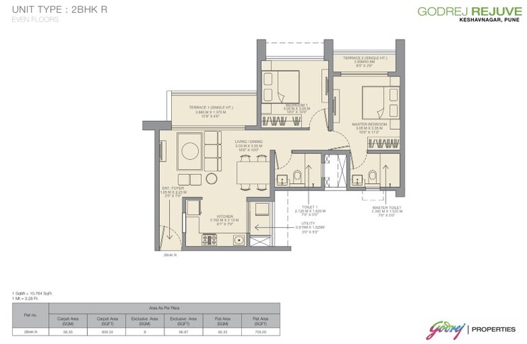 Other, godrej-rejuve 2 Bedroom 703 Sq.Ft. Apartment In Mundhwa Pune 9376168
