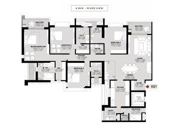  4 BHK Apartment at Godrej River Royale, Mahalunge – for Sale
