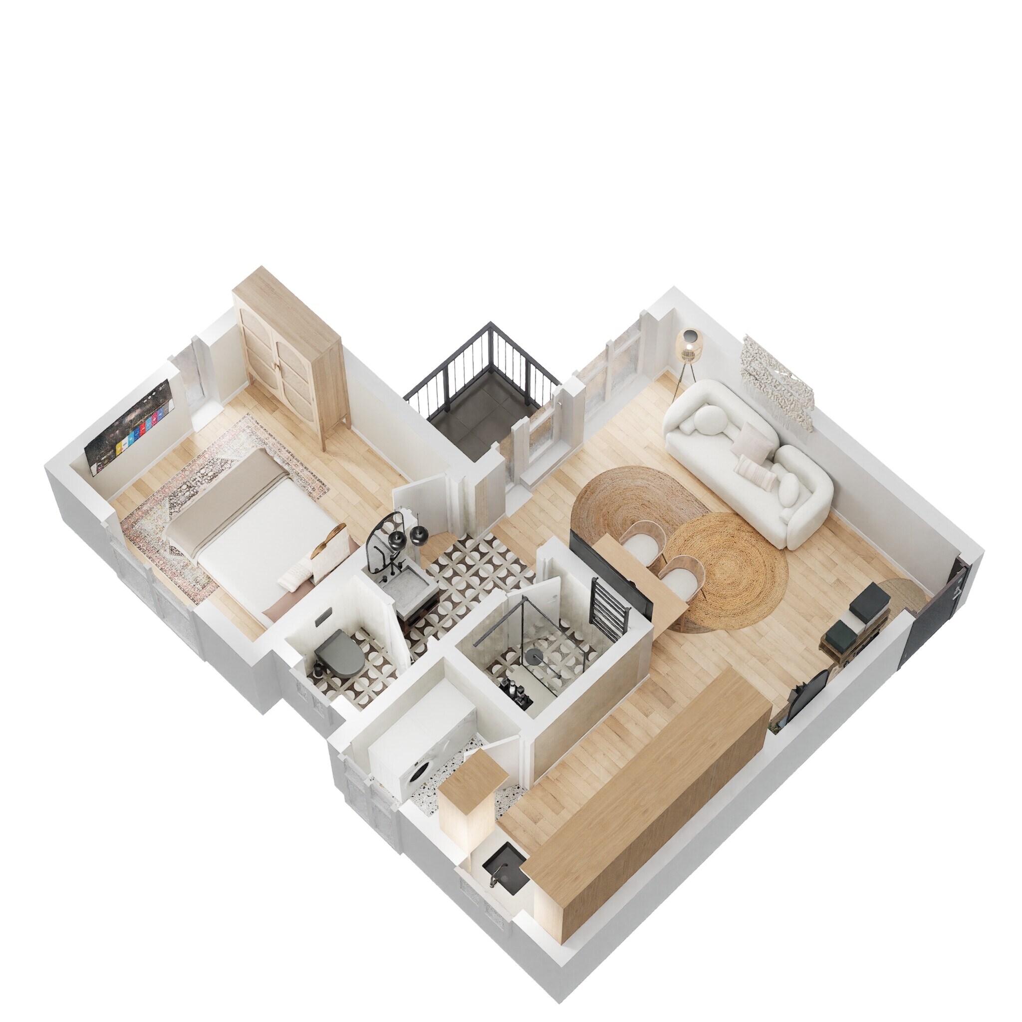 1 BHK 366 Sq. Ft. Apartment