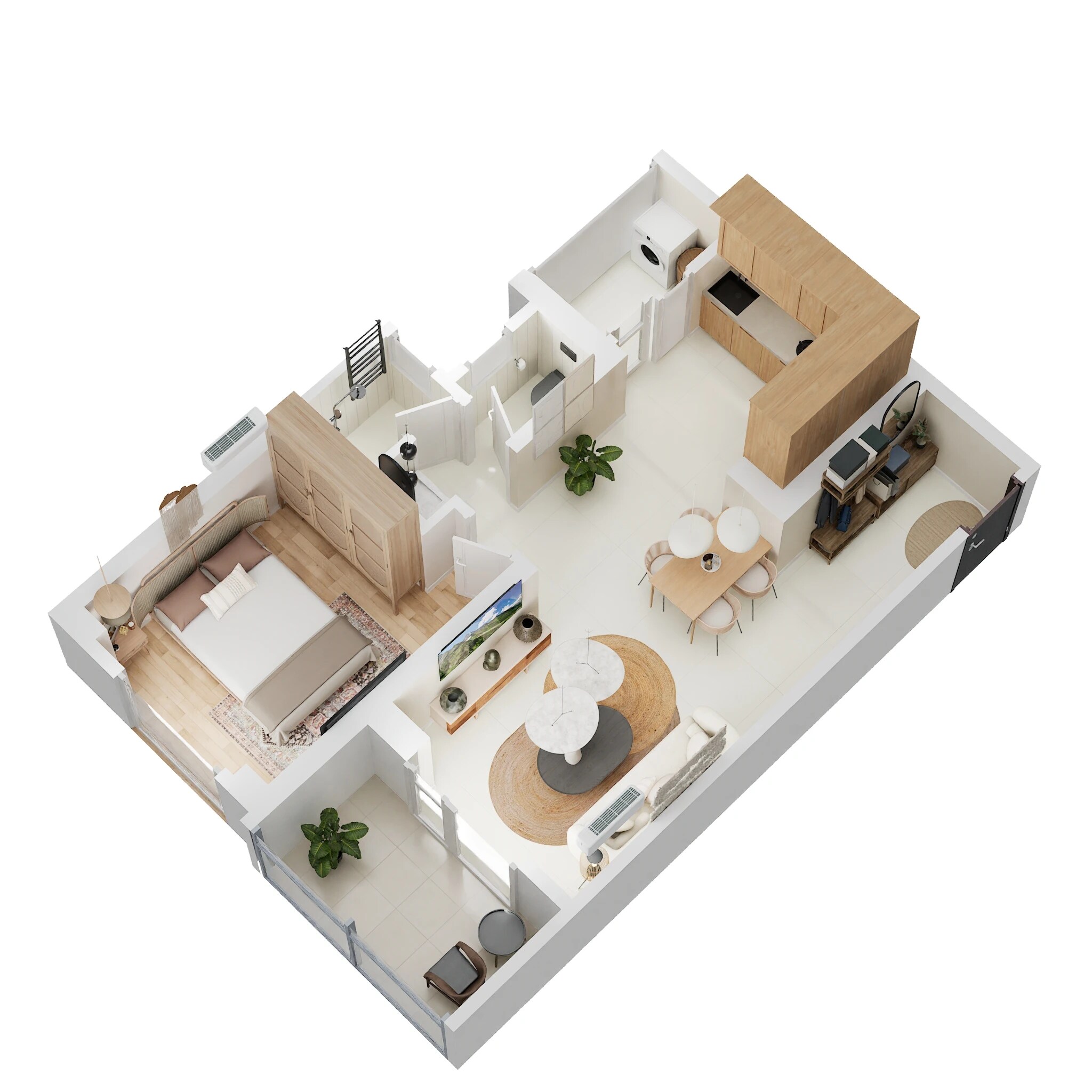 1 BHK 600 Sq. Ft. Apartment