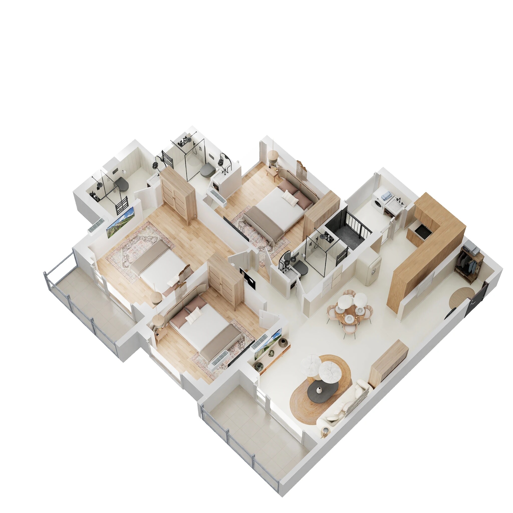 3 BHK 1060 Sq. Ft. Apartment